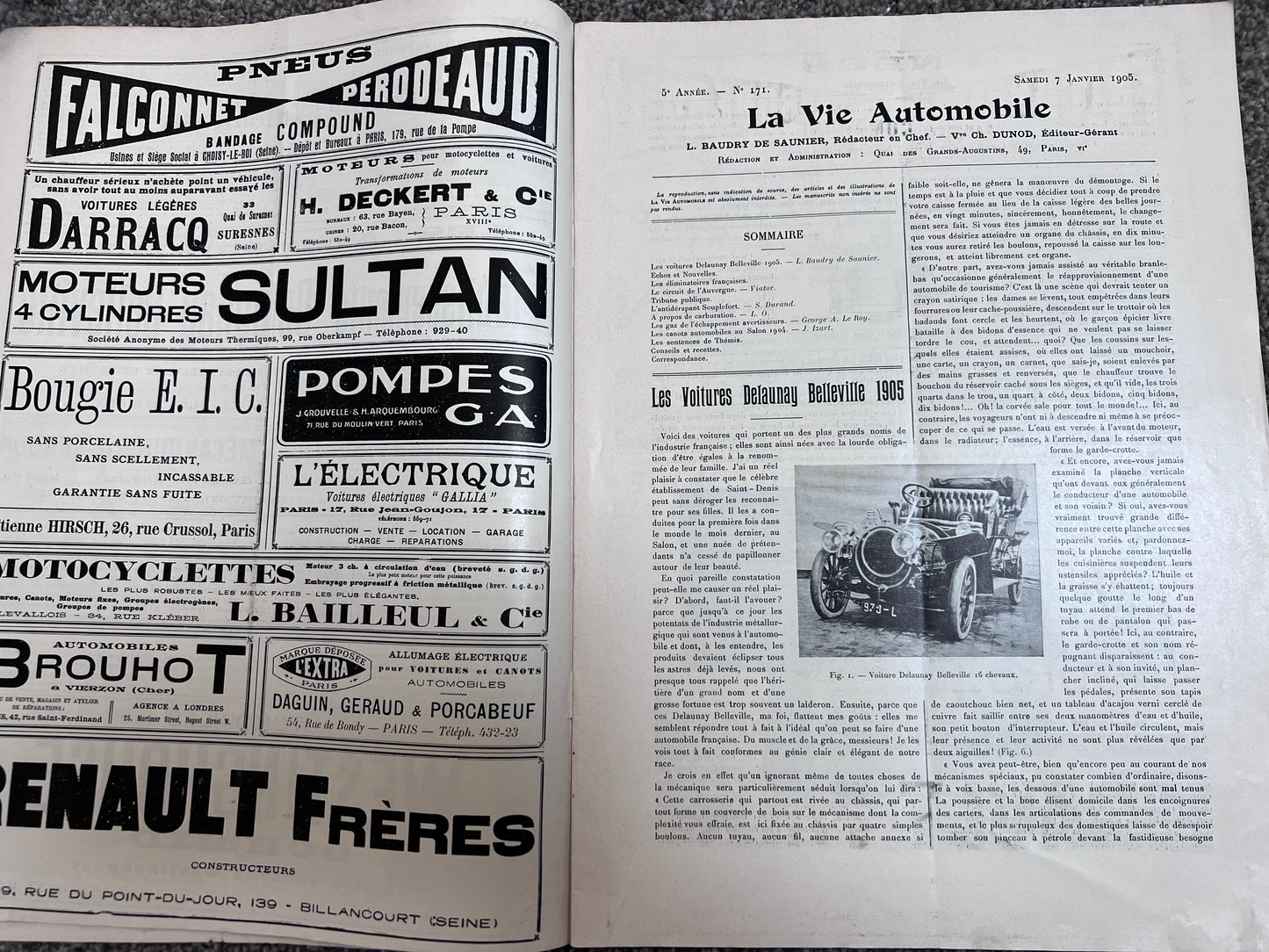 La Vie Automobile Magazine 7th January 1905