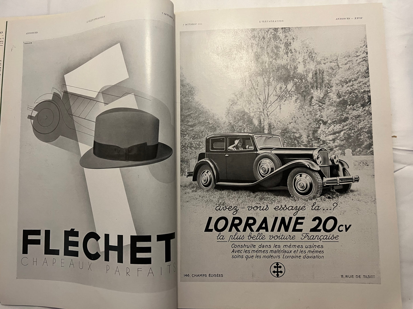 L'Illustration Magazine L'AUTOMOBILE et le TOURISME - 7th October 1933