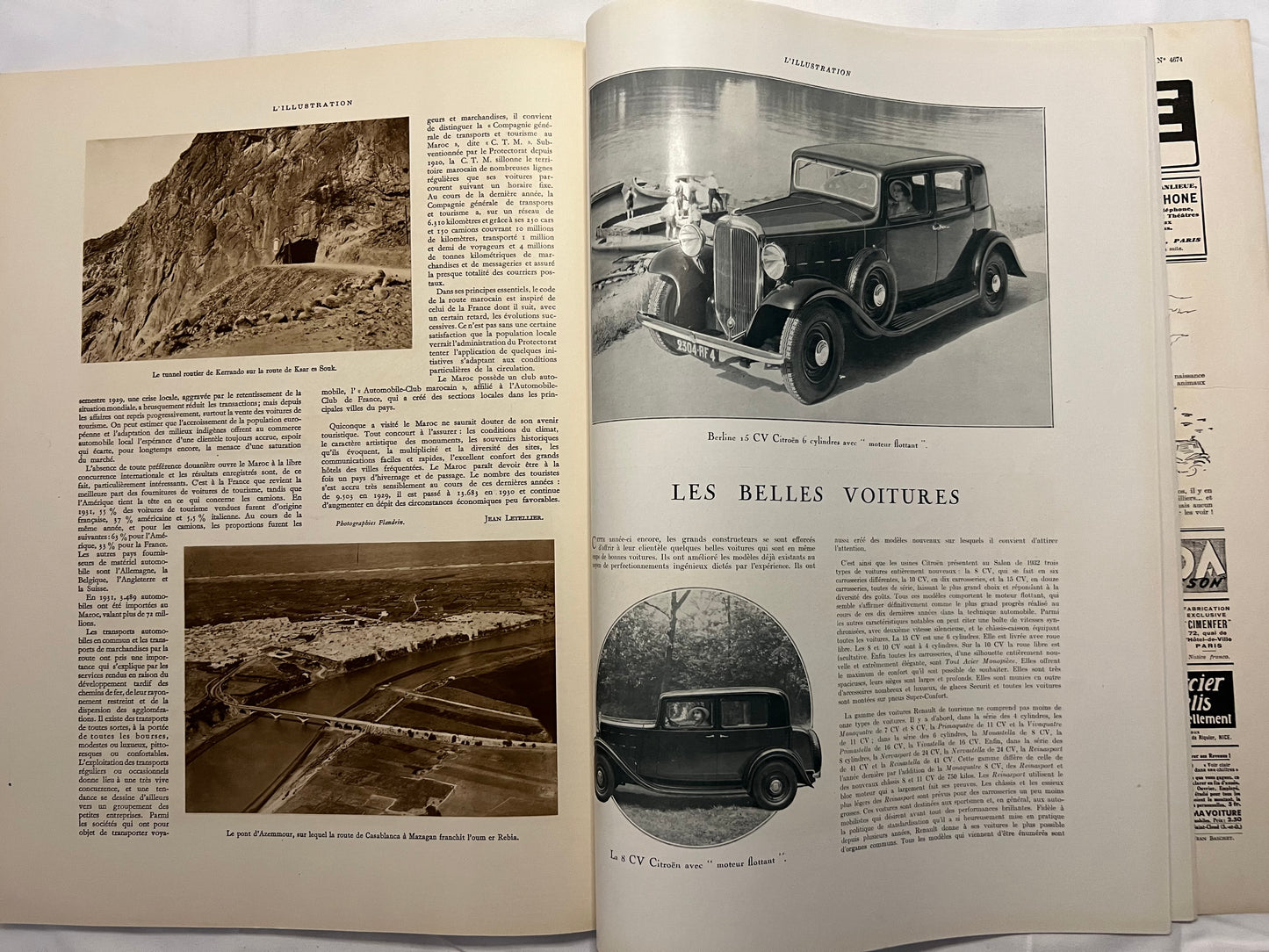 L'Illustration Magazine L'AUTOMOBILE et le TOURISME - 1st October 1932