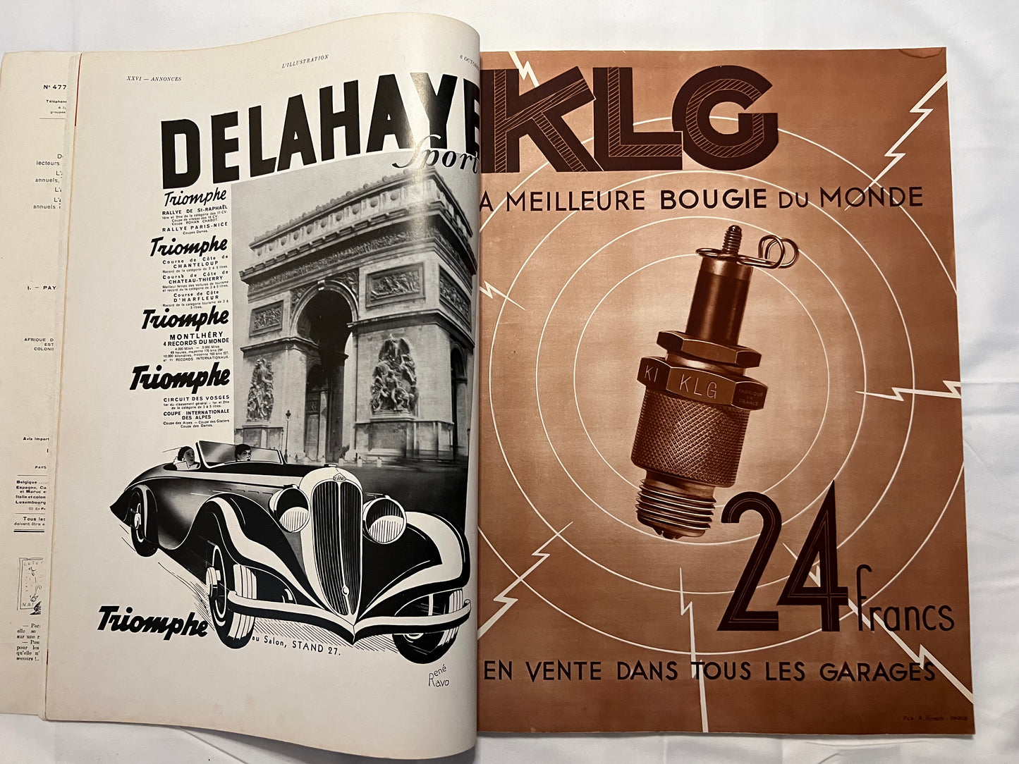 L'Illustration Magazine L'AUTOMOBILE et le TOURISME - 6th October 1934