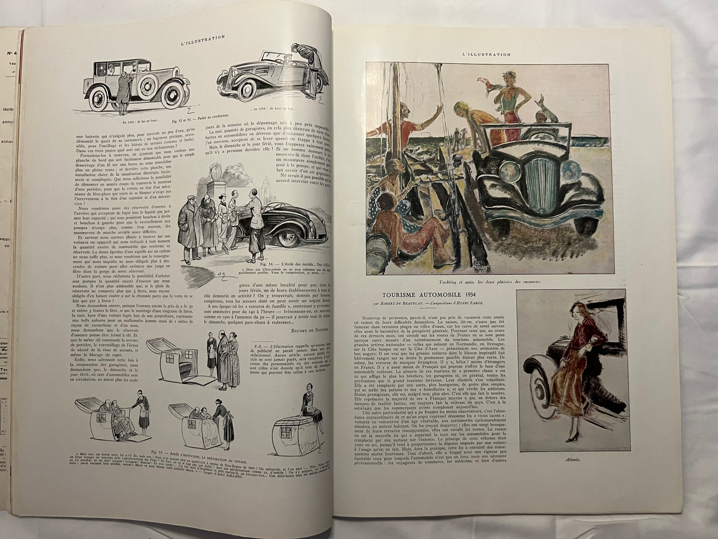 L'Illustration Magazine L'AUTOMOBILE et le TOURISME - 6th October 1934