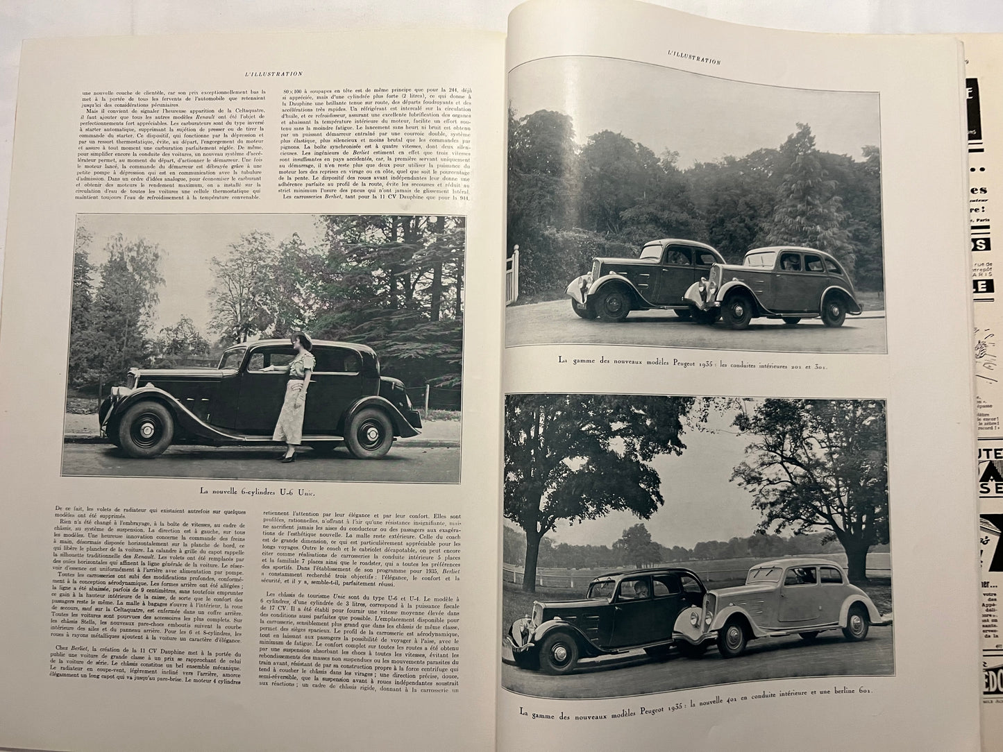 L'Illustration Magazine L'AUTOMOBILE et le TOURISME - 6th October 1934