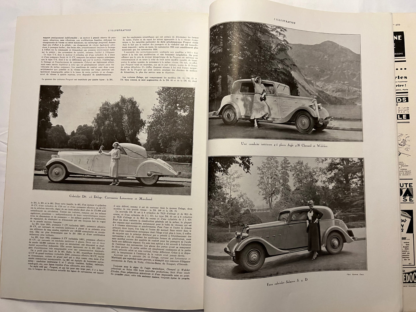 L'Illustration Magazine L'AUTOMOBILE et le TOURISME - 6th October 1934