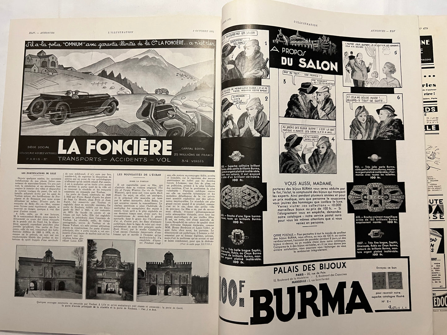 L'Illustration Magazine L'AUTOMOBILE et le TOURISME - 6th October 1934