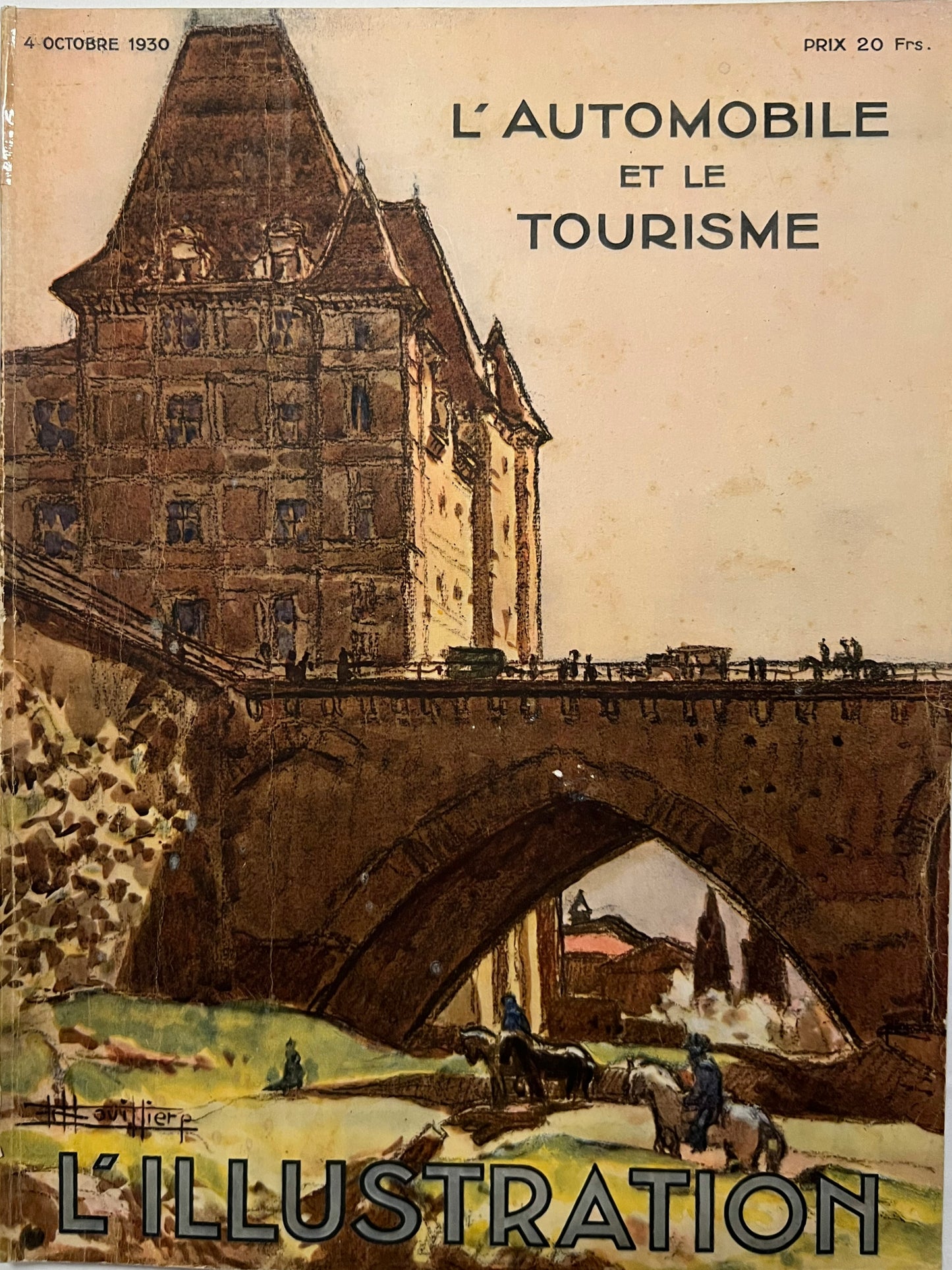 L'Illustration Magazine L'AUTOMOBILE et le TOURISME - 4th October 1930