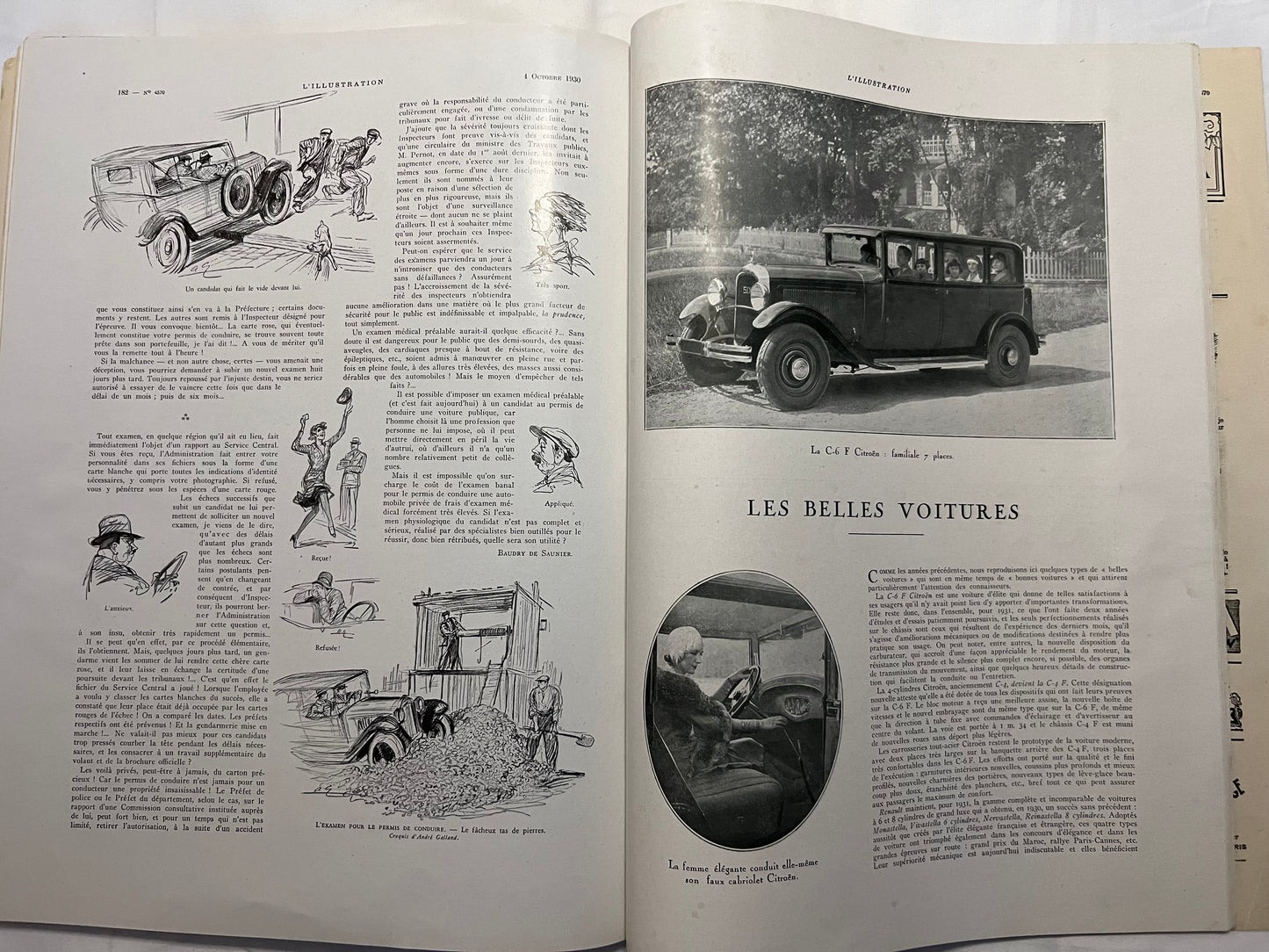 L'Illustration Magazine L'AUTOMOBILE et le TOURISME - 4th October 1930