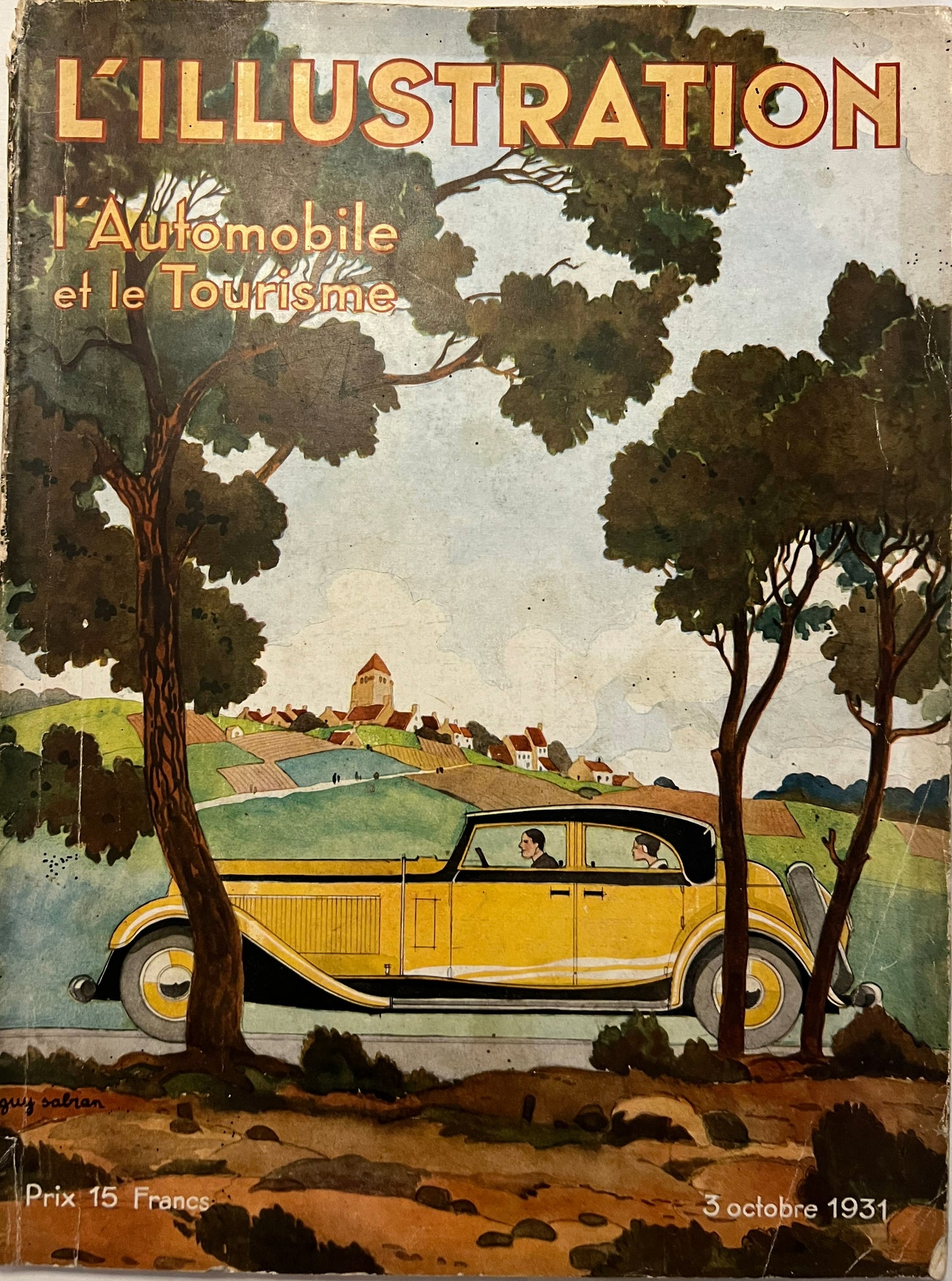 L'Illustration Magazine L'AUTOMOBILE et le TOURISME - 3rd October 1931