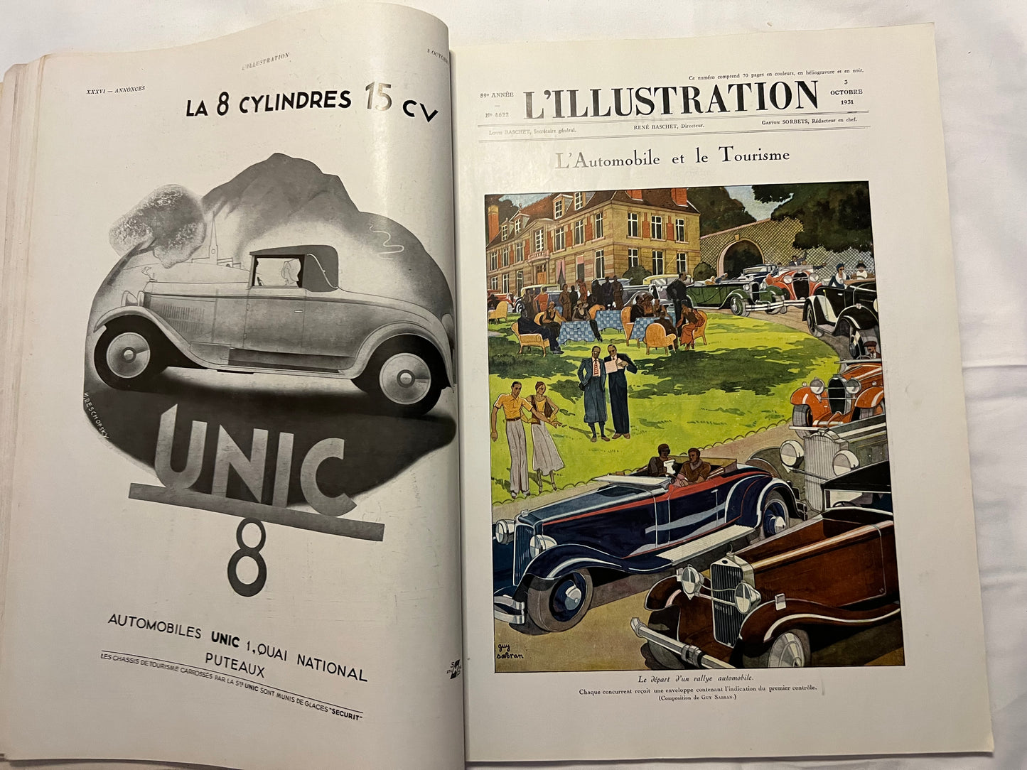 L'Illustration Magazine L'AUTOMOBILE et le TOURISME - 3rd October 1931