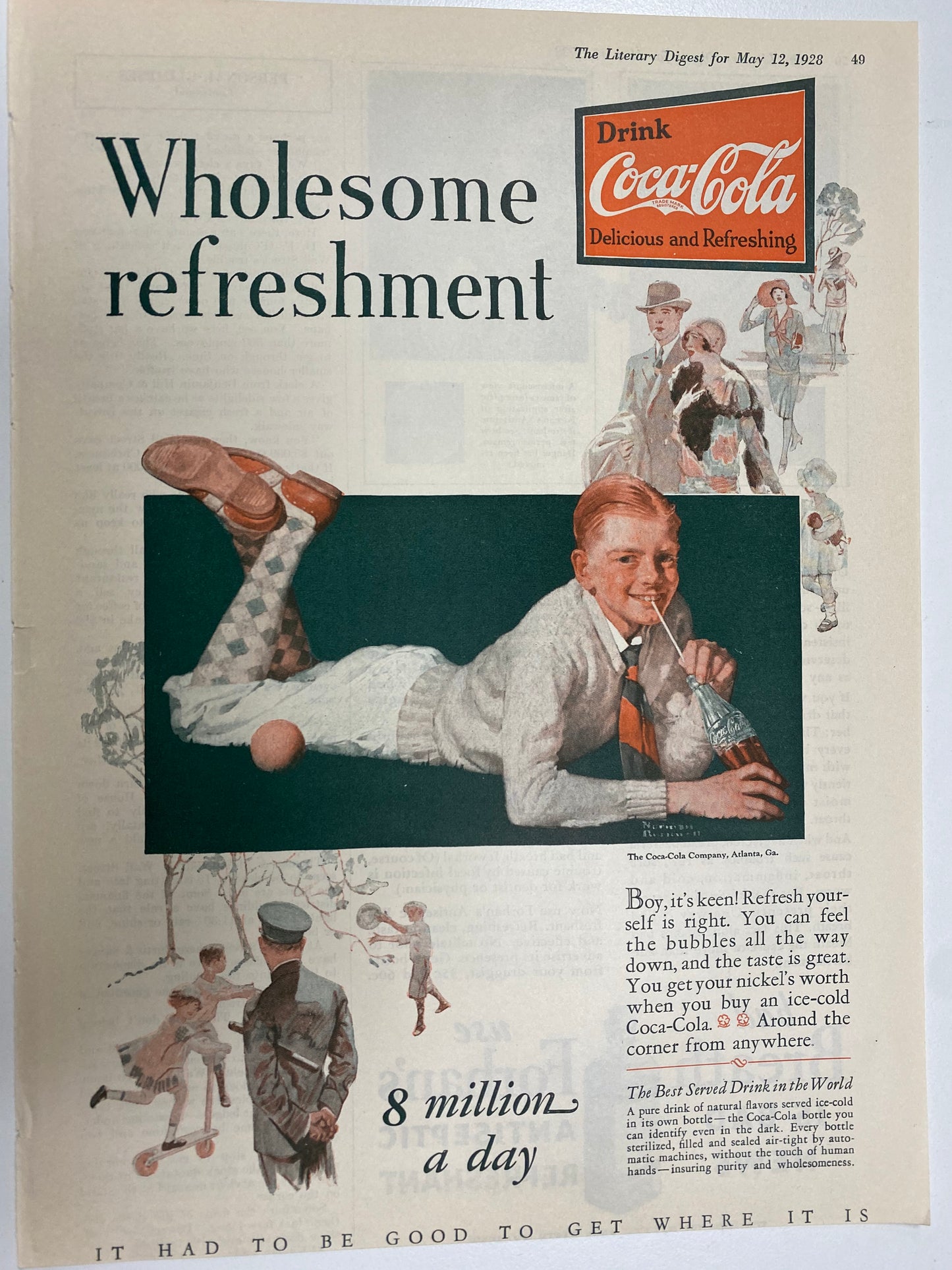 Coca-Cola Advert (USA) May 12th 1928 (A4)