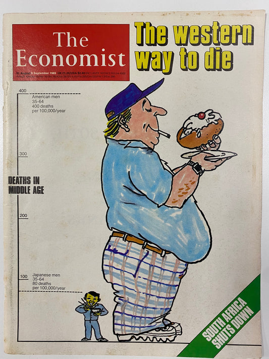 The Economist (Cover Only) "The Western Way to Die" 6th September 1985