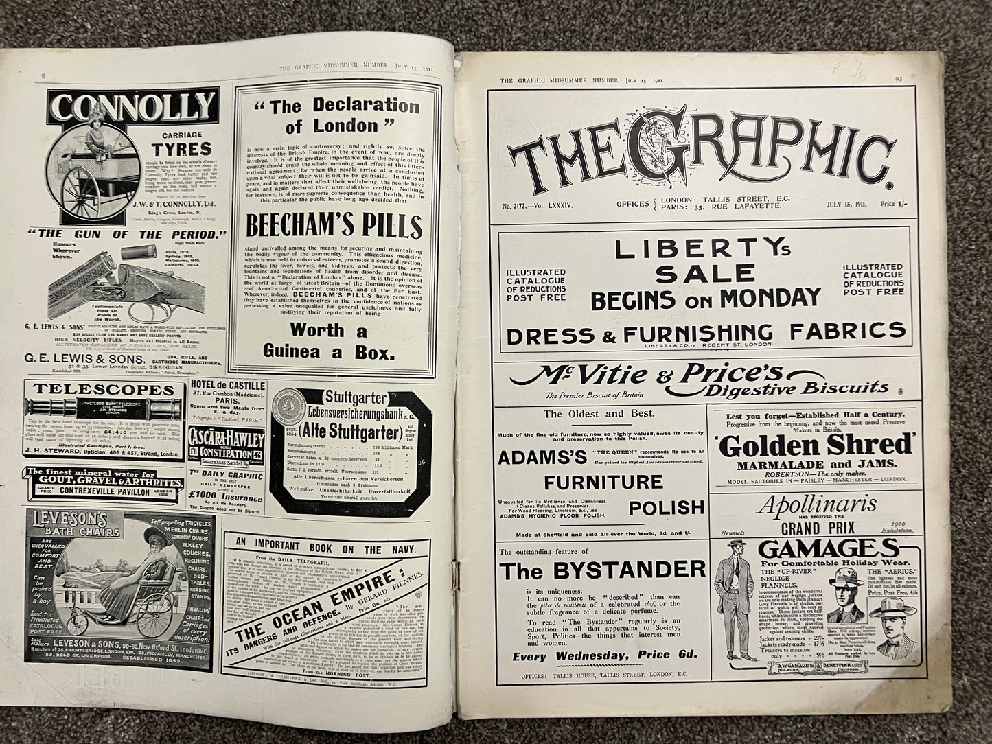 The Graphic Magazine (Summer Number) July 15th 1911 No.2172