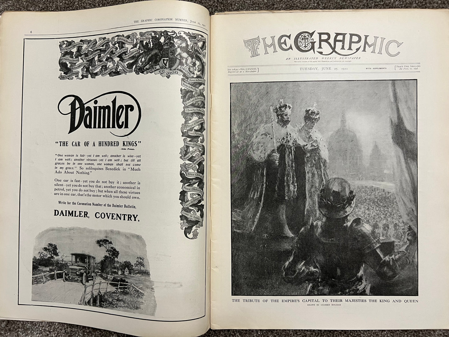 The Graphic Magazine (Special Coronation Number) - 27th June 1911, No.2169