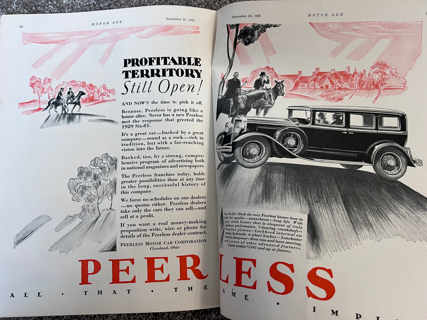 Motor Age Magazine September 20th 1928 (USA)