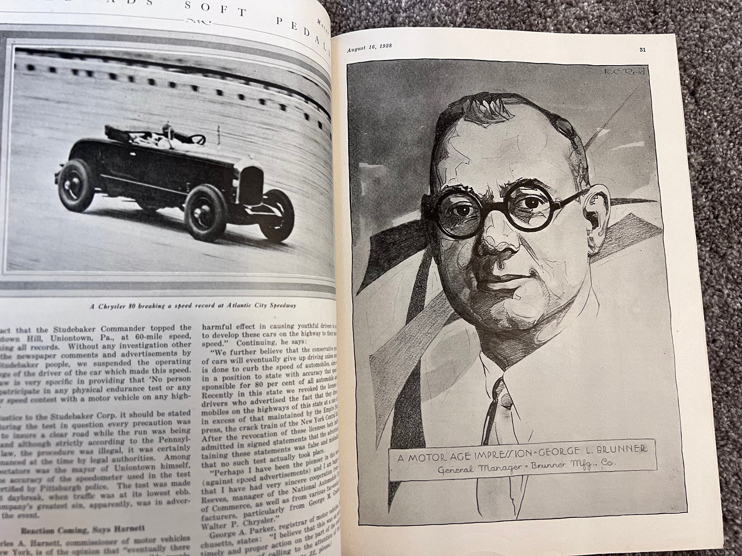 Motor Age Magazine August 16th 1928 (USA)