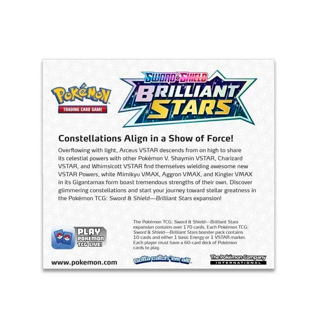 Pokémon TCG: Sword & Shield Brilliant Stars Booster Box (x36 Packs)