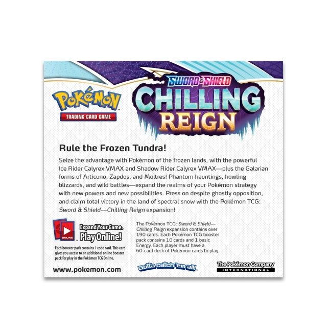 Pokémon TCG: Sword & Shield Chilling Reign Booster Box (x36 Packs)