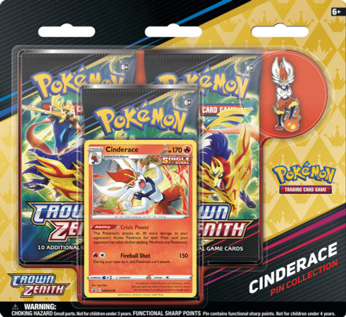 Pokémon TCG: Sword & Shield: Crown Zenith Pin Collection Cinderace