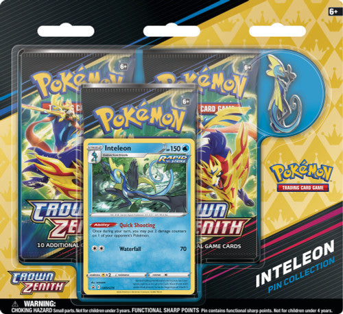 Pokémon TCG: Sword & Shield: Crown Zenith Pin Collection Inteleon