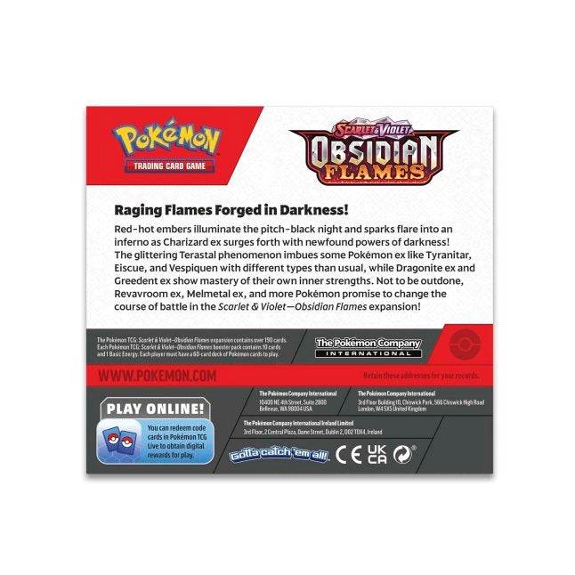 Pokémon TCG: Scarlet & Violet Obsidian Flames Booster Box (x36 Packs)