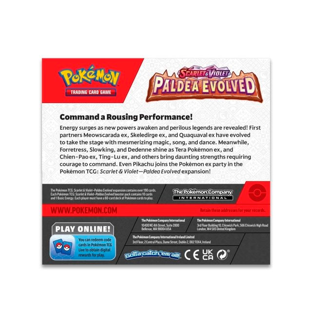 Pokémon TCG: Scarlet & Violet Paldea Evolved Booster Box (x36 Packs)