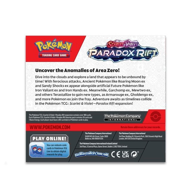 Pokémon TCG: Scarlet & Violet Paradox Rift Booster Box (x36 Packs)