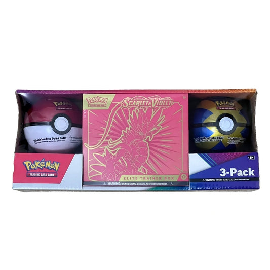 Pokémon TCG: Scarlet & Violet Elite Trainer Box (Scarlet) + 2 Poké Balls Bundle