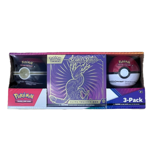 Pokémon TCG: Scarlet & Violet Elite Trainer Box (Violet) + 2 Poké Balls Bundle